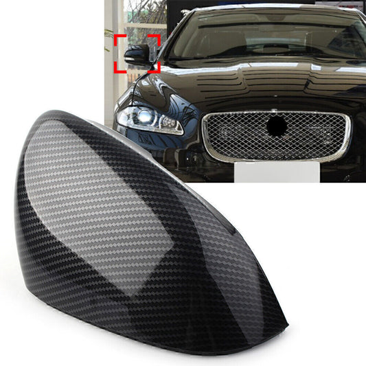 for Jaguar XF XFR XFR-S XJ 1x Carbon Fiber Right Rear Side View Mirror Cover Cap