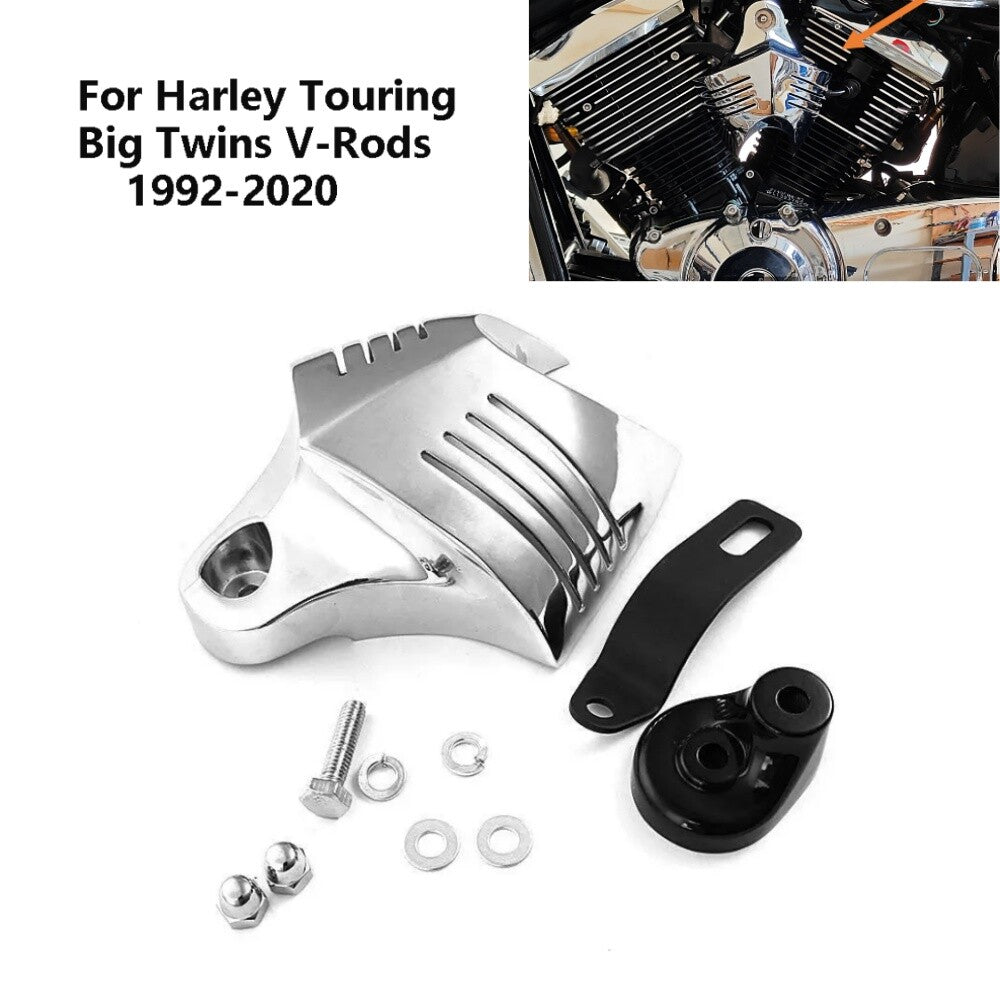 Chrome V-shield Horn Cover for Harley Touring Big Twins V-Rods 1992-2020 Dyna