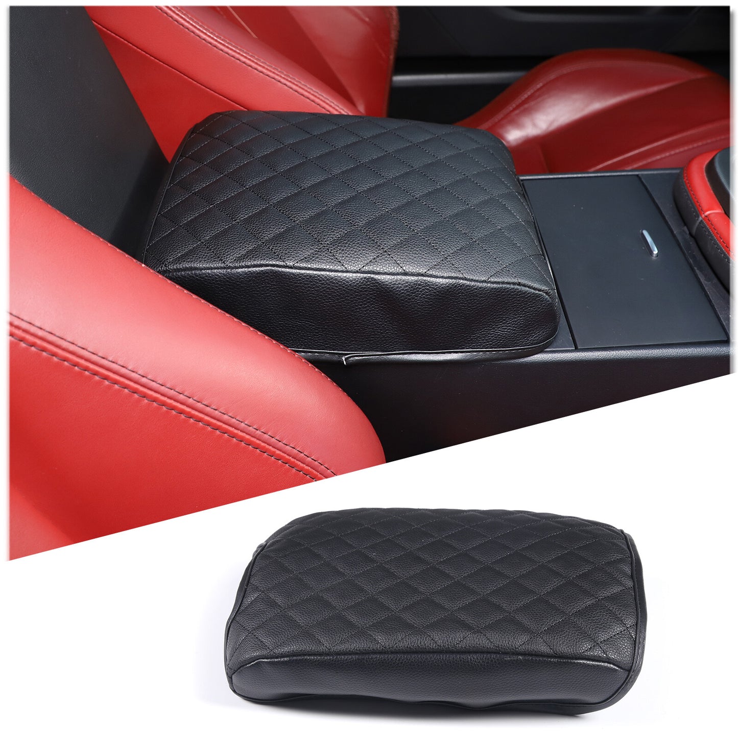 Carbon fiber transmission panel and cup holder protective cover suitable for Tandra 2014-2021- v