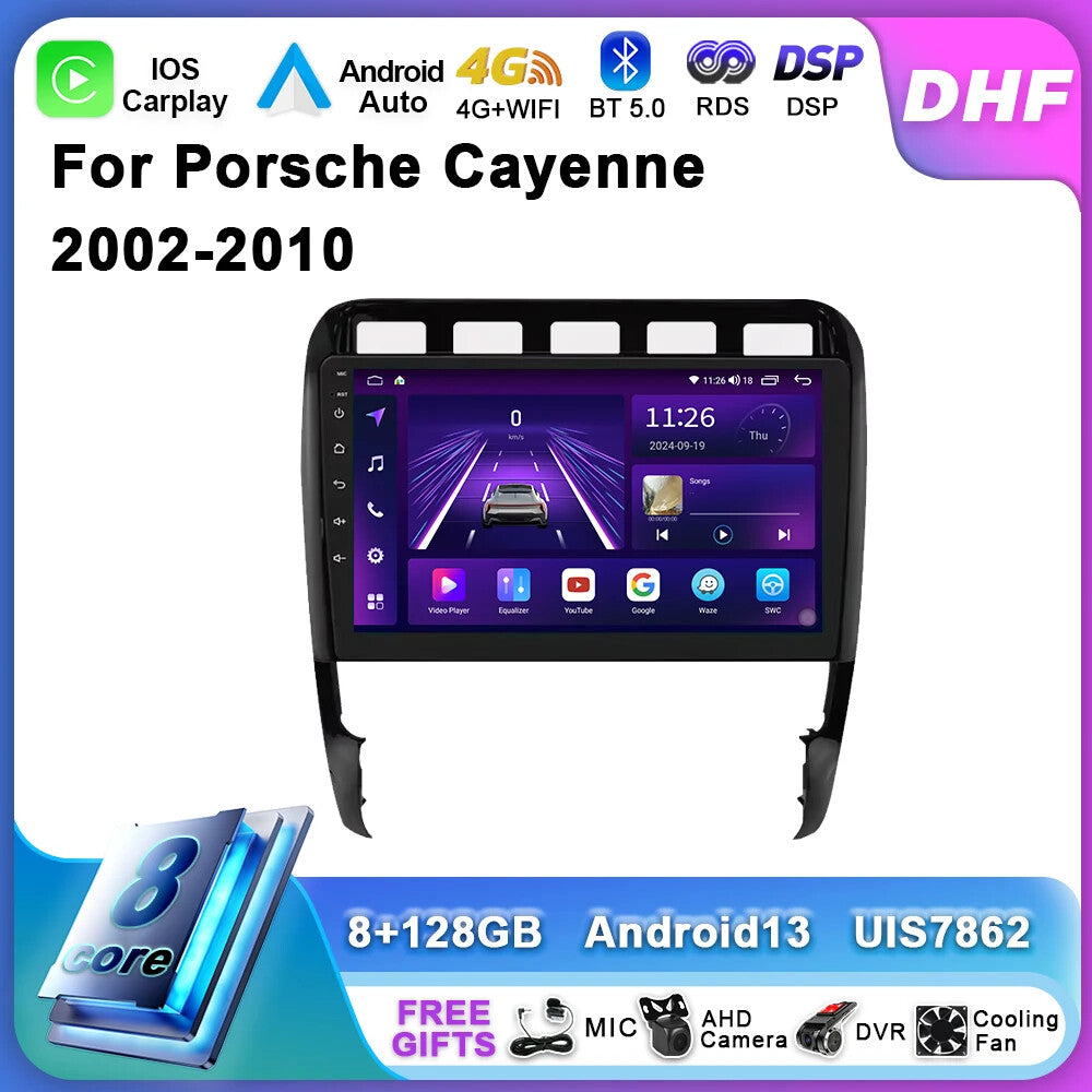 for Porsche for Cayenne 1 9PA 2002-2010 Android Carplay Car Stereo Radio GPS Screen