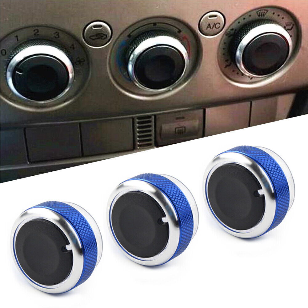  for ford  Focus MK2 MK3 Mondeo Blue 3x Air Conditioner Switch Button Ring Trim Q