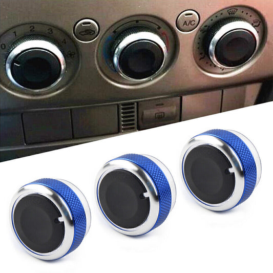  for ford  Focus MK2 MK3 Mondeo Blue 3x Air Conditioner Switch Button Ring Trim Q