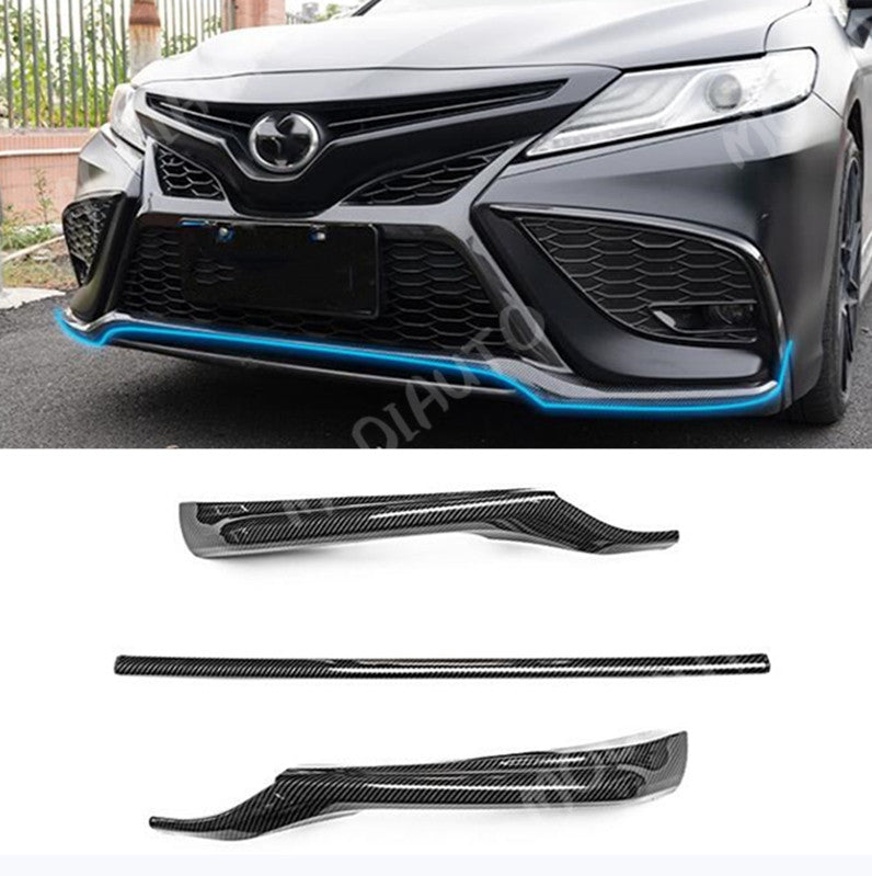 Front Bumper Lip Splitter Protector Trim carbon For 21-22 for Camry SE/XSE B n