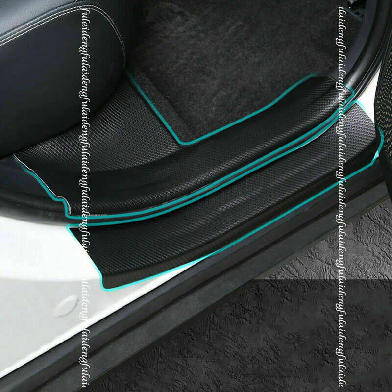 for Toyota RAV4 2019-2023 Leather PU Door Sill Scuff Plate Guard Mouldings Trims