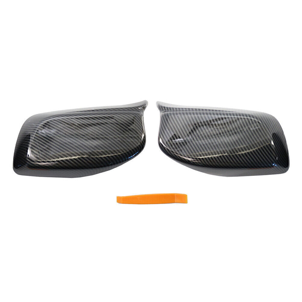 Carbon Fiber M Style Side Rearview Mirror Cover Caps for BMW 5 6 Series 03-2010 Q