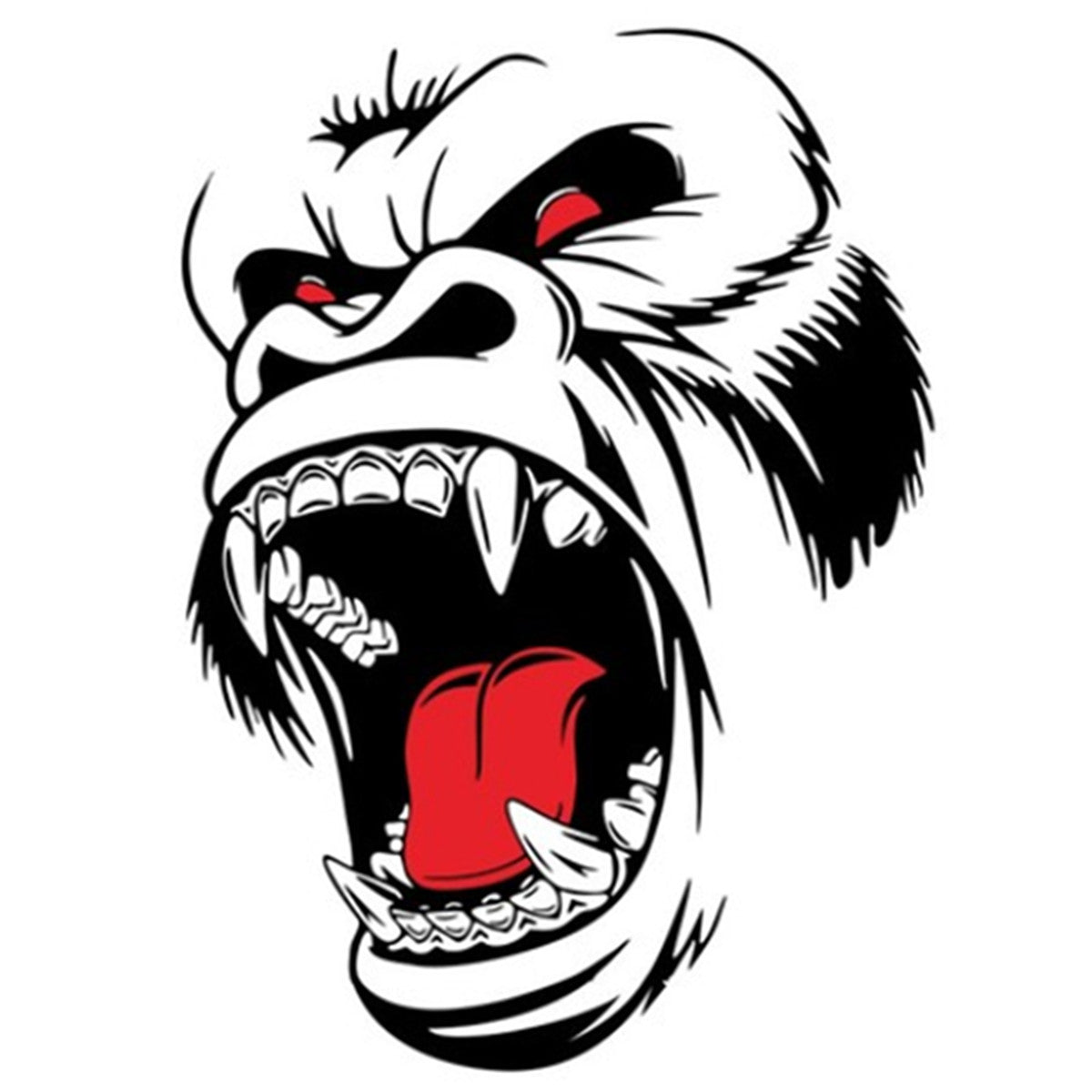 Car Horror Ape Totem Vinyl Sticker Side Body Window Hood Decoration Accessories