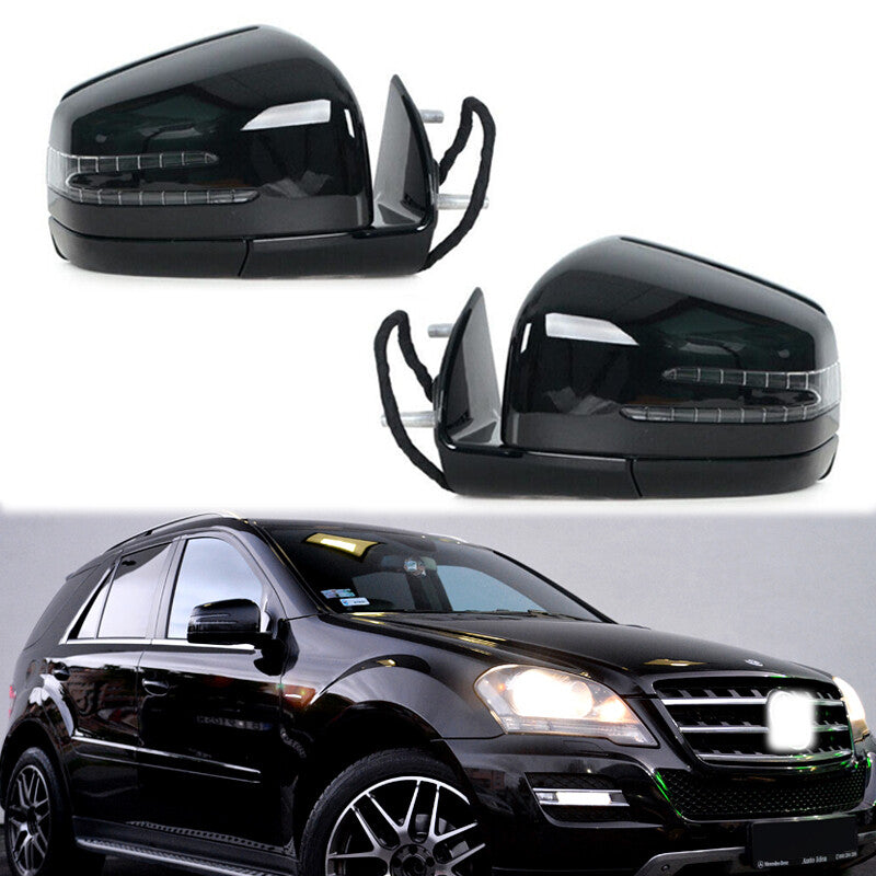 For 2005-2011 for Mercedes-Benz W164 X164 ML GL Rear View Side Mirror Assembly Black