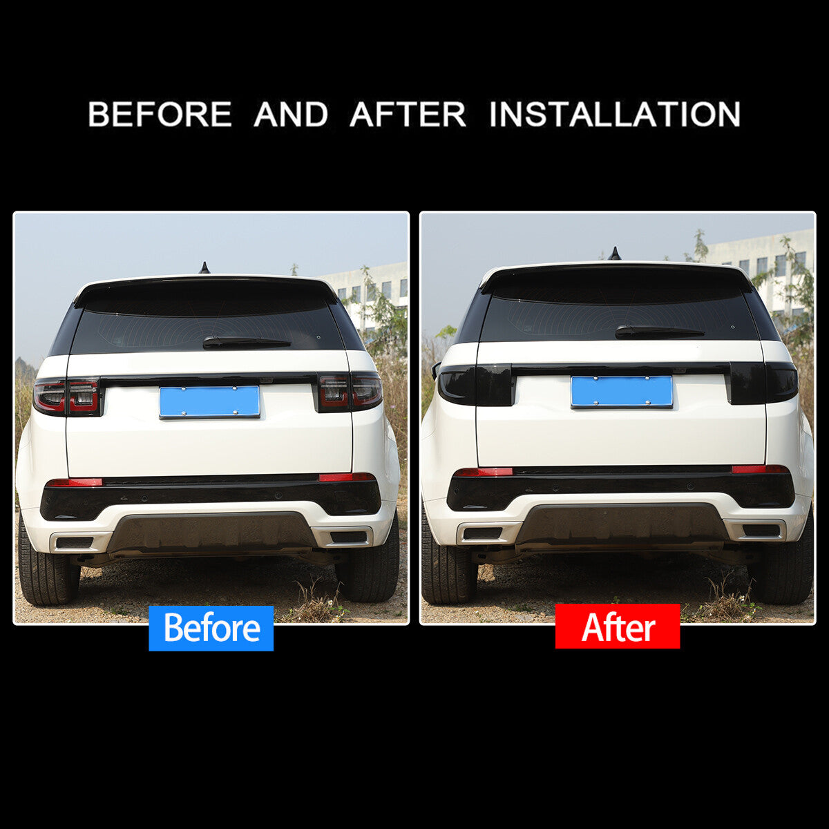 Smoke Black ABS Taillight Protector for Land Rover Discovery Sport 20-22 n