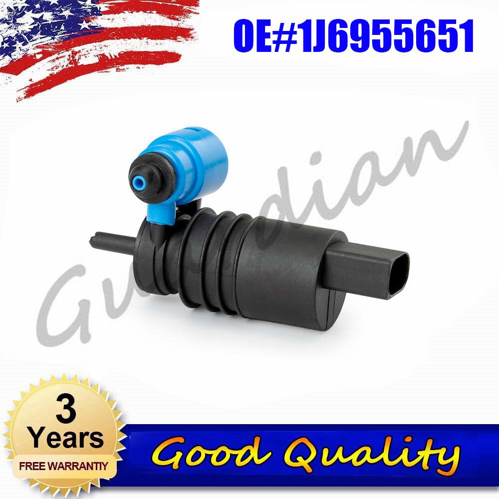 One-piece replacement for new windshield washer pump 1J6955651 for Audi , for Skoda , for Volkswagen Polo, and for Golf .