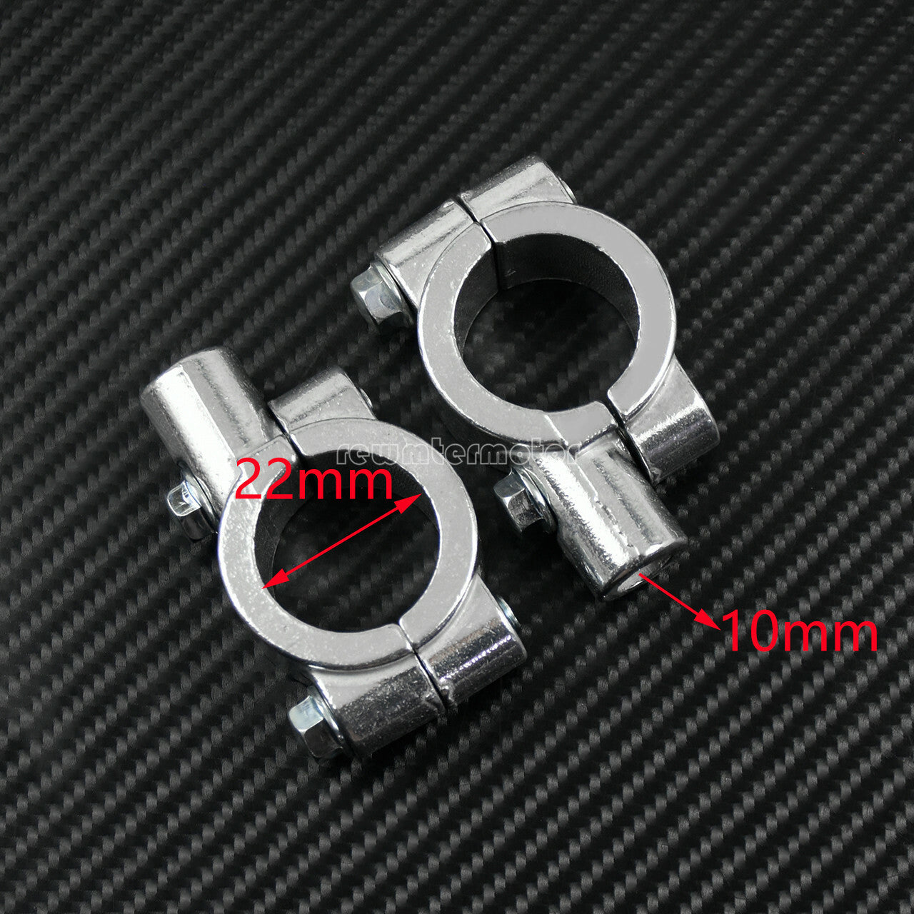 10mm Motorcycle Mirror Bracket Handlebar Mirrors Clamp Mount Brackets Silver Q