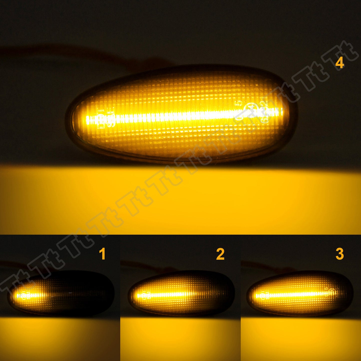 Suitable for 03-06 Outlander/02-06 Lancer LED side marker signal light smoke- v