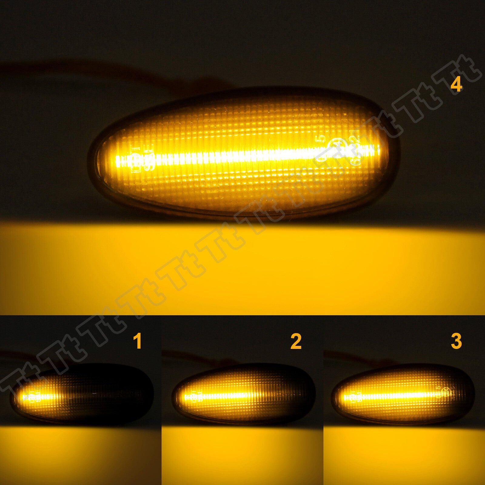 Suitable for 03-06 Outlander/02-06 Lancer LED side marker signal light smoke- v