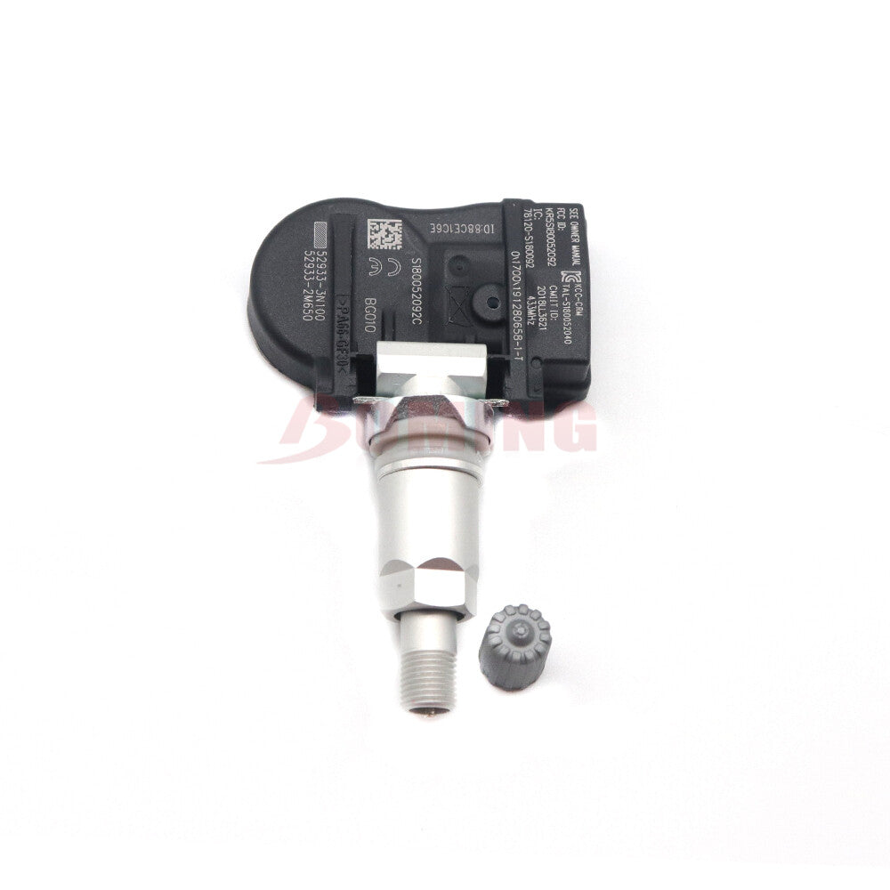 4-pack of new 52933-3N100 TPMS tire pressure sensors for Hyundai and for Kia Sorento.