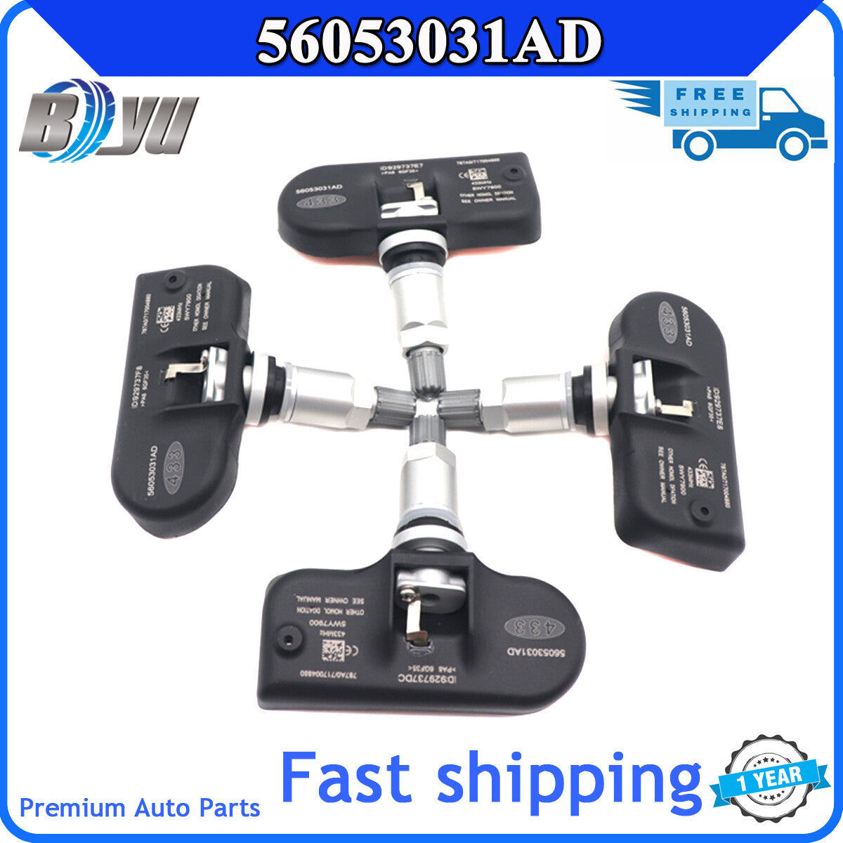 TPMS 4-piece tire pressure monitoring sensor for Chrysler for Dodge Avenger 56053031AD Q