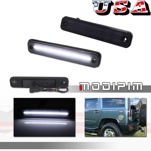 2-Pack Smoked Lens Rear White LED Side Marker Lights for 2003-2009 for Hummer H2 - v