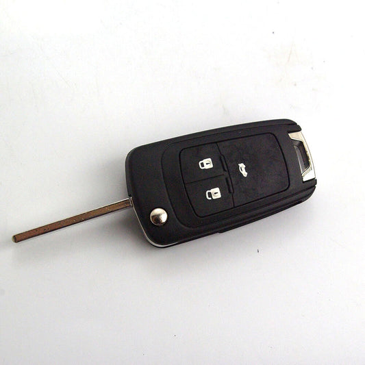 3 BTNs Flip Remote Key Shell Fob Case W/ Uncut Blade Fit for Cruze Replacement Q