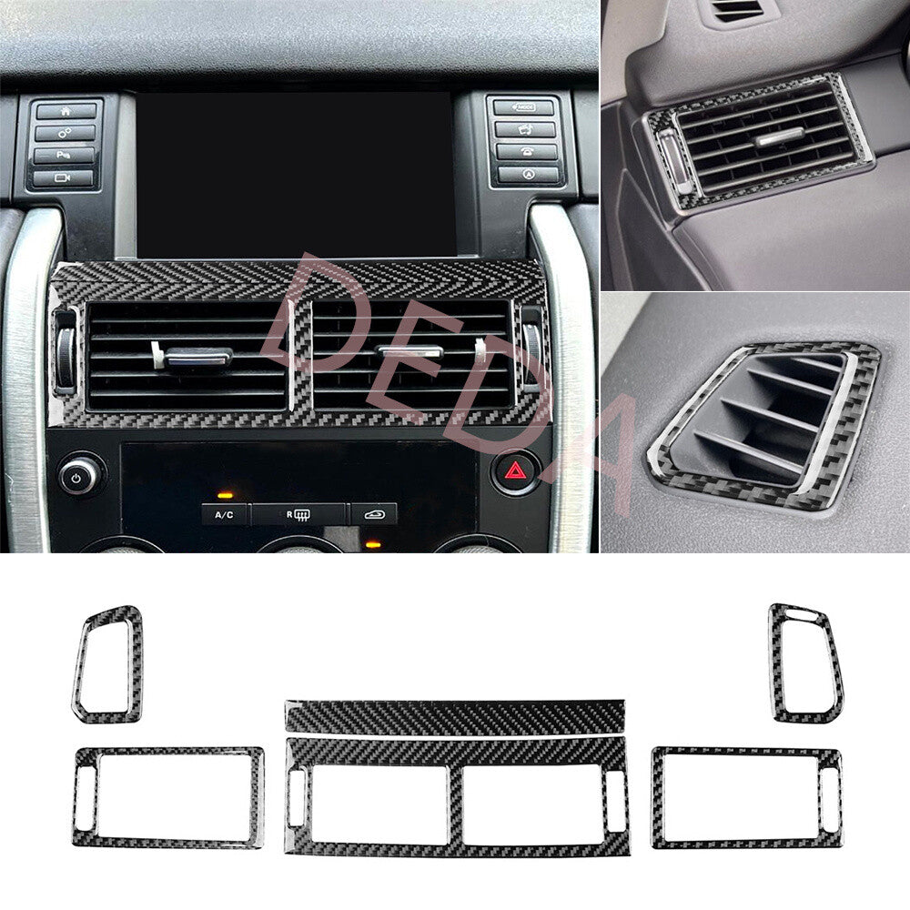 Carbon Fiber Air Vent Outlet Set Trim Kit for Land Rover Discovery Sport 2015-19