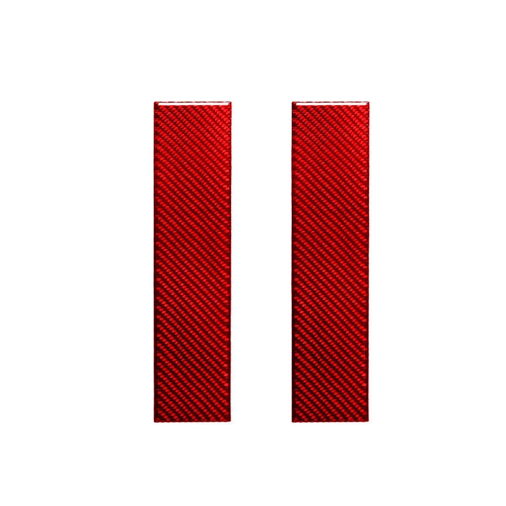 4Pcs Red Carbon Fiber Handle Frame Cover Trim For Taycan 2019-2022 v