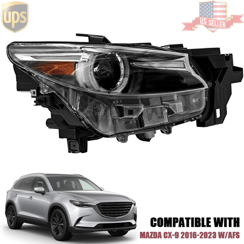 for Mazda CX-9 2016-2023 Full LED Adaptive Headlight Lamp W/ AFS Right Passenger