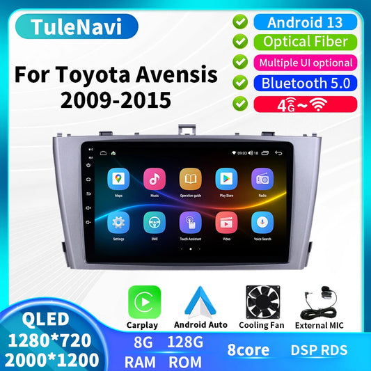 for Toyota Avensis T25 Multimedia Player Carplay Screen Stereo Car AutoRadio GPS