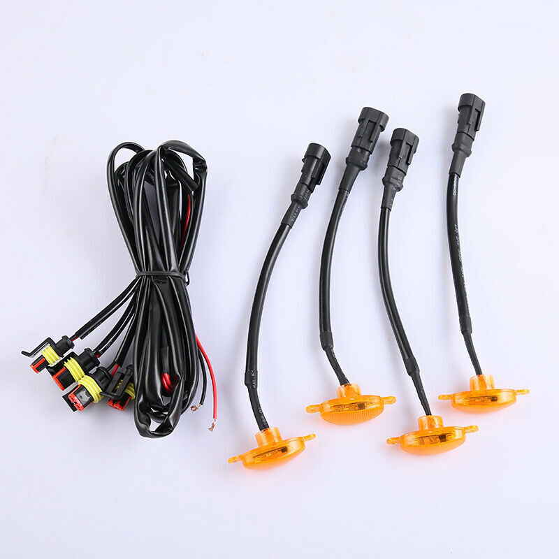 for Toyota RAV4 2019-2021 Front Grille LED Light Style Grill Cover 4Pcs Q