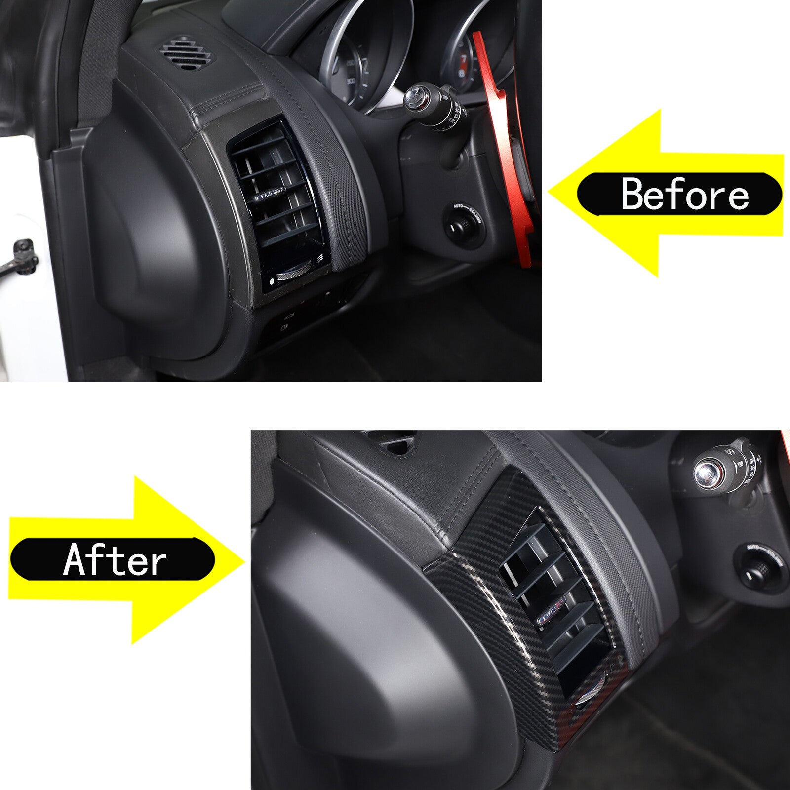 4-Piece Automotive Tail Light Black Housing Lamp Cover Protector for Smart 2009-2015- v