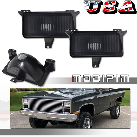 Smoked Front Park Light Turn Signal Light for for GMC Pickup Truck Left and Right - v