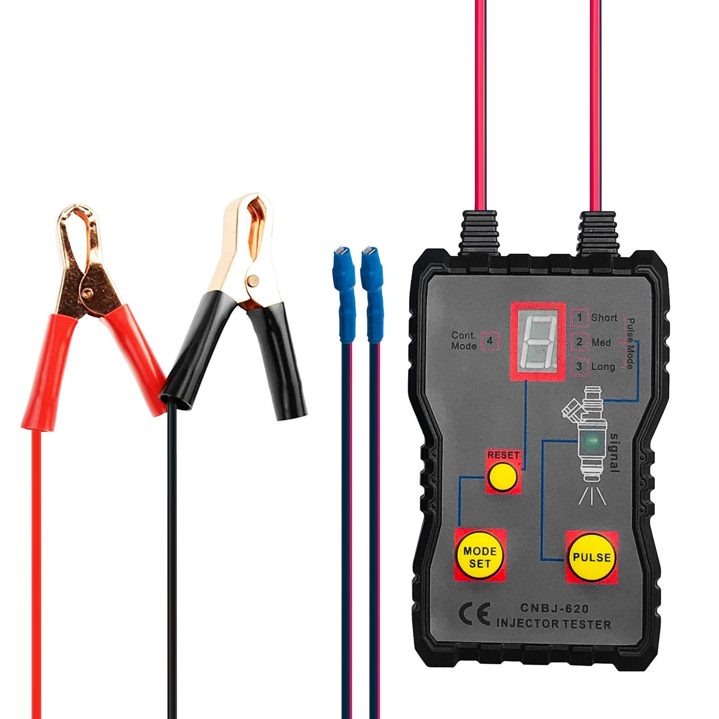 Automotive Fuel Injector Tester 4Pluse Modes 12V Injector Cleaner Controler E2L3 Q