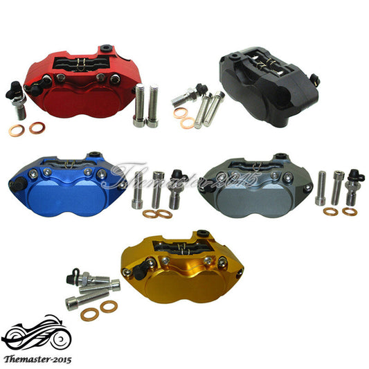 Racing 4-piston Brake Caliper For Pit Dirt Super Motard Bike Scooter Moped Q