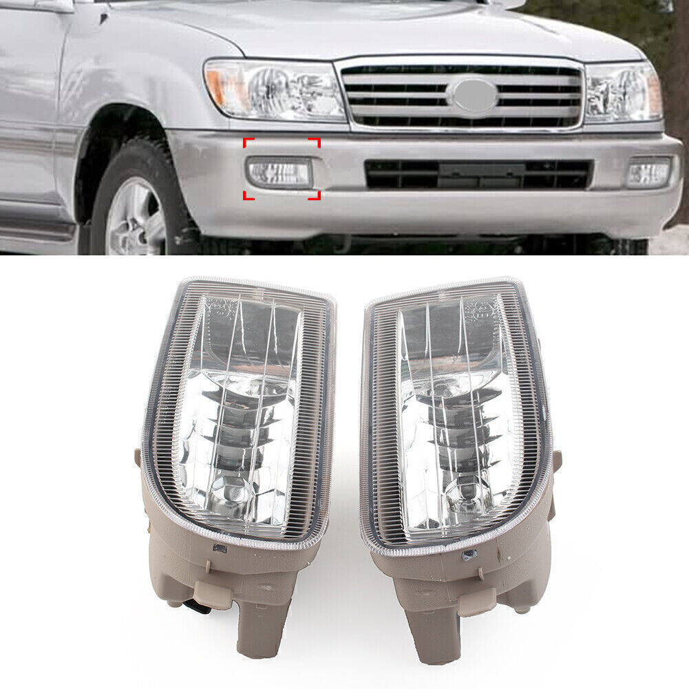 2x Fog Light Headlight Driving Lamp w/ Bulb for Toyota for Land Cruiser 100 1999-06