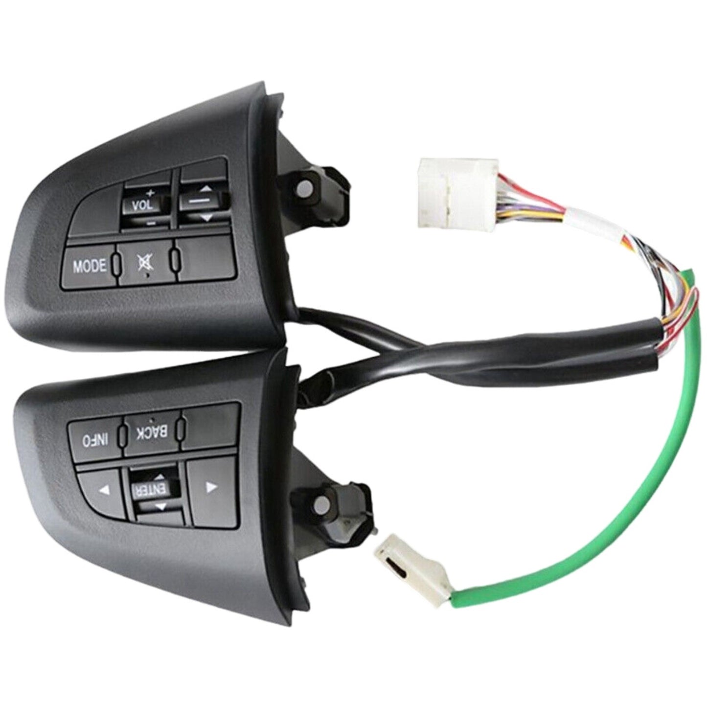 2PCS Steering Wheel Switch Control Button Black for Mazda CX-9 CX-7 Replacement