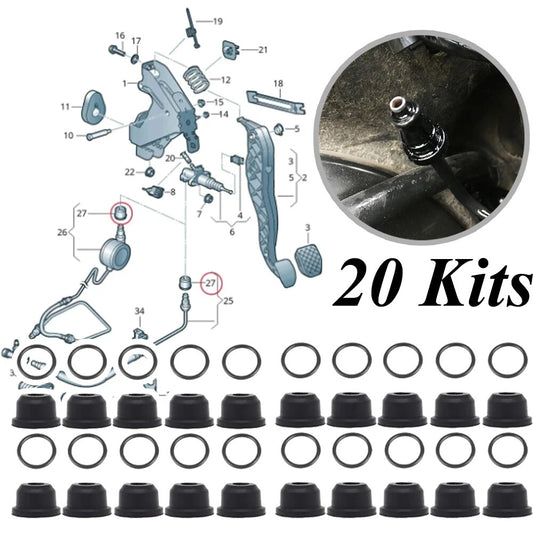 20 Set for VW for Golf Mk6/7/8 Car Clutch Slave Master Cylinder Pipe Seal Repair Set