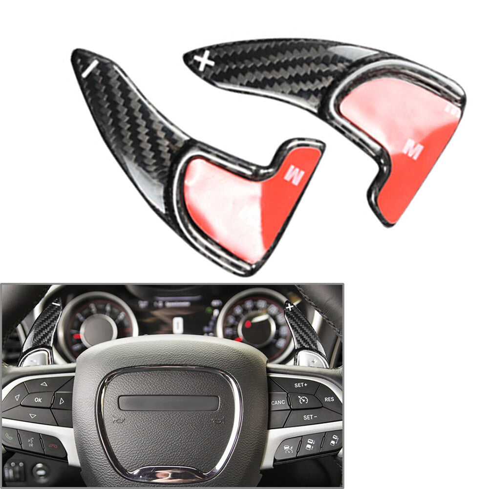 for Dodge for Challenger Charger Durango 2x Steering Wheel Shift Paddle Carbon Fiber