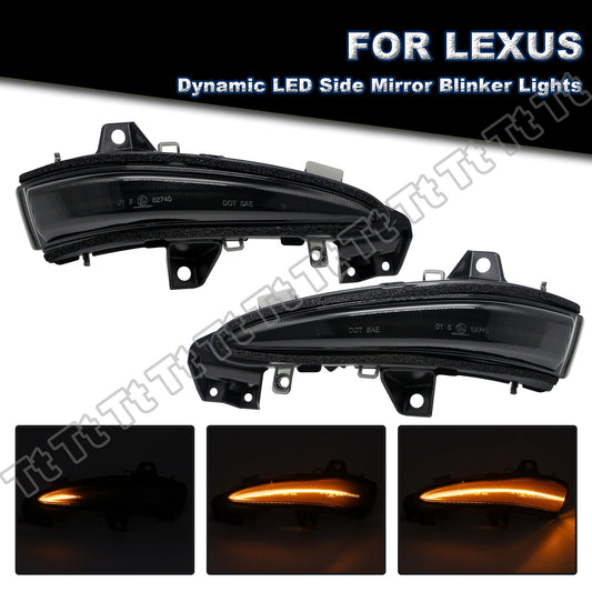 Suitable for 09-15 for Lexus RX350 RX450H sequential LED side mirror turn signal smoked- v