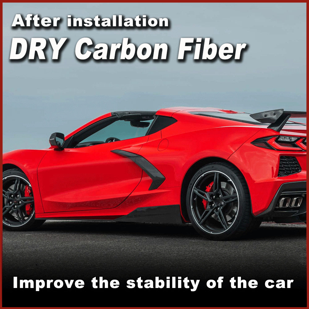 for Chevrolet for Corvette C8 DRY CARBON Engine Intake Side Vents Inlets Door Scoop