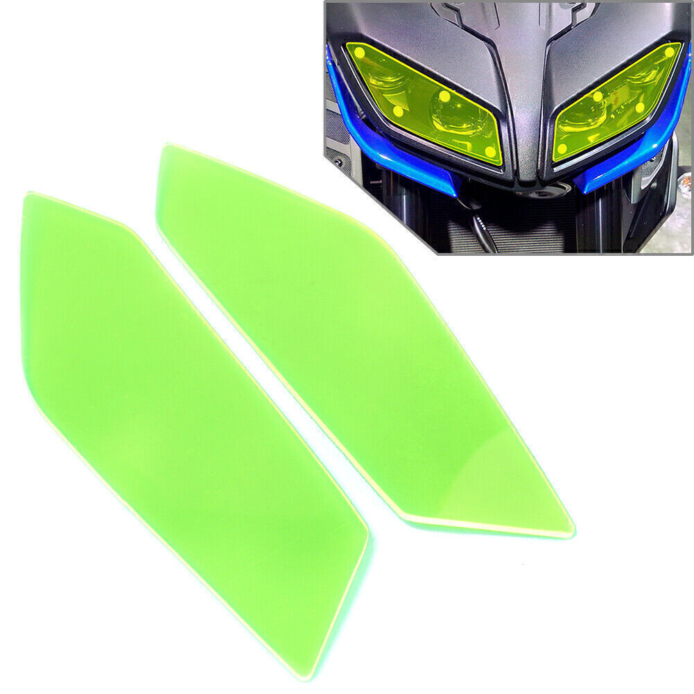 for YAMAHA MT-09 17-21 Green Front Headlight Guard Shield Screen Lens Cover