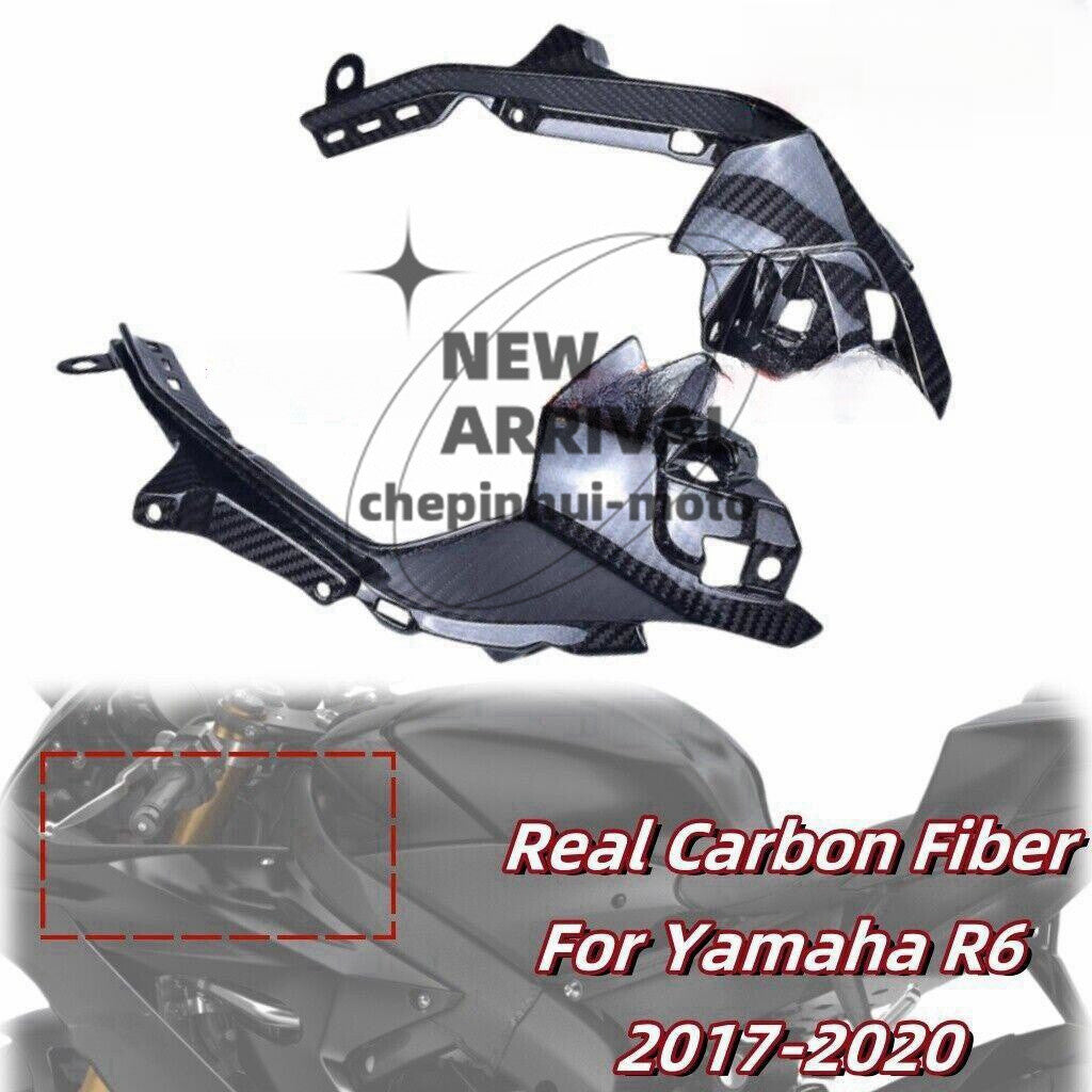 Real Carbon Fiber for Yamaha R6 2017-2020 Upper Front Side Panels Cover Fairing