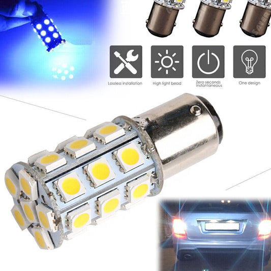 Blue Lights Bulbs Car Interior Cabin Marine Boat 27-SMD BA15D AC/DC24V Lamp