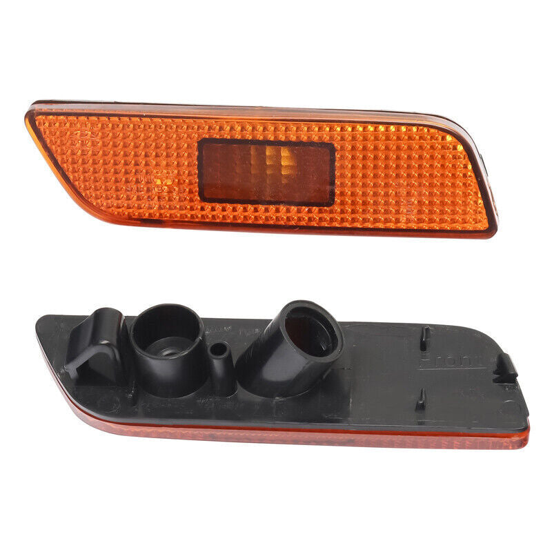 Suitable for Volvo S80 1999 - 2006, dual front bumper reflector side lights, amber finish. n