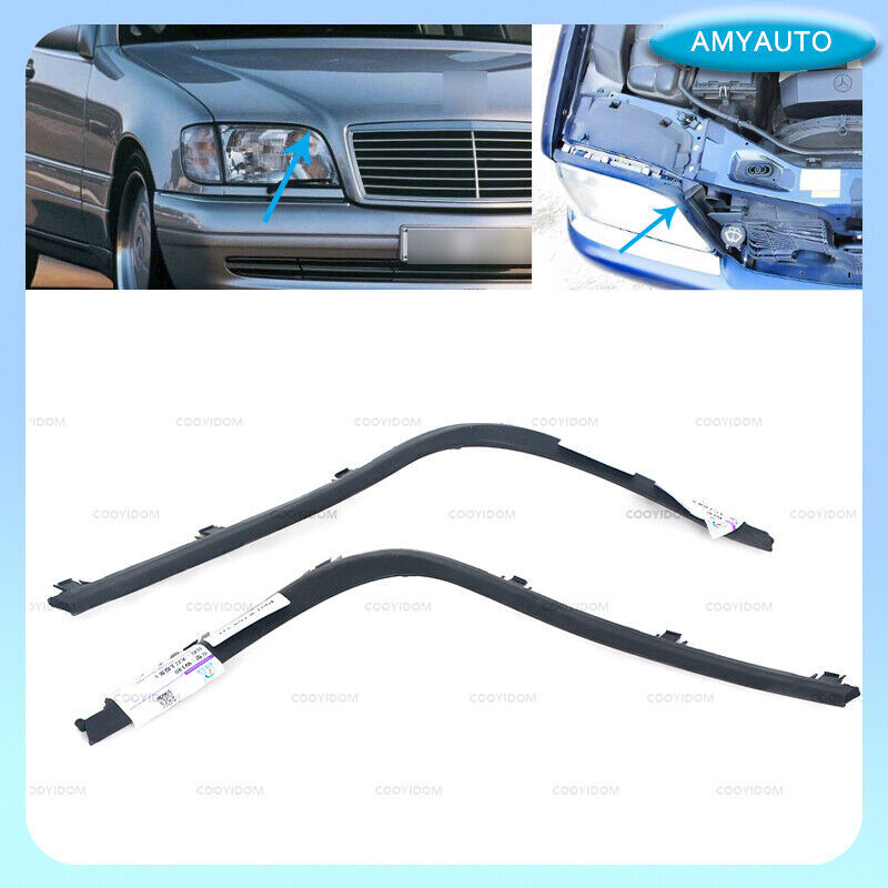 Rubber sealing strip decorative lip for Mercedes-Benz W140 S320 S350 headlights