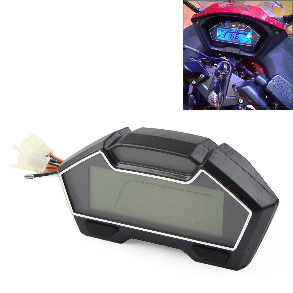 Universal RPM LCD Digital Odometer Speedometer Tachometer Gauge Speed