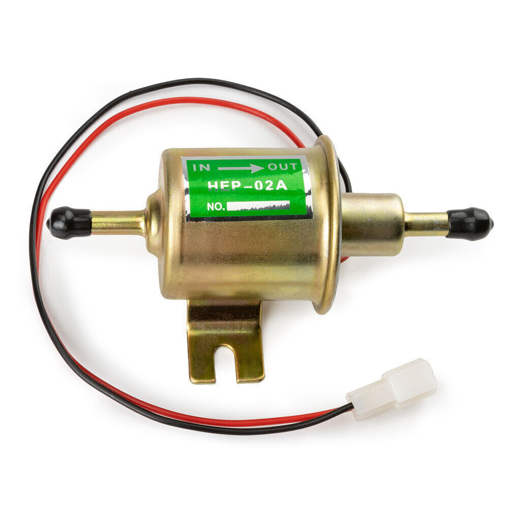 1PC HEP-02AElectric Fuel Pump Universal Inline Low Pressure Gas Diesel 12V New Q