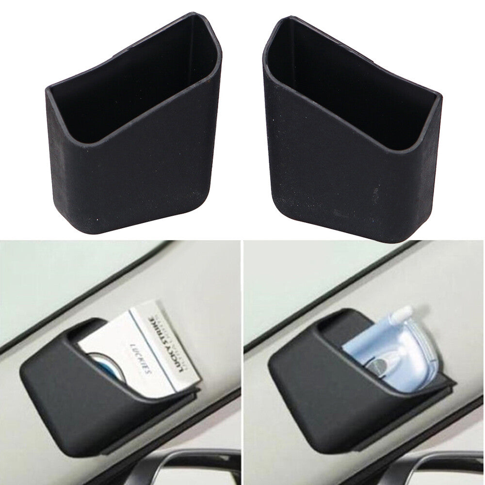 2x Accessory Black Car Pillar Cigarette Phone Organizer Storage Bag Box Holder