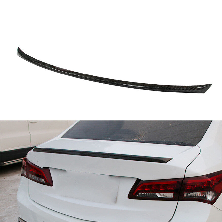 Boot Trunk Rear Wing Spoiler Lip Trim Carbon Look For 2015-19 for Acura TLX US Stock Q