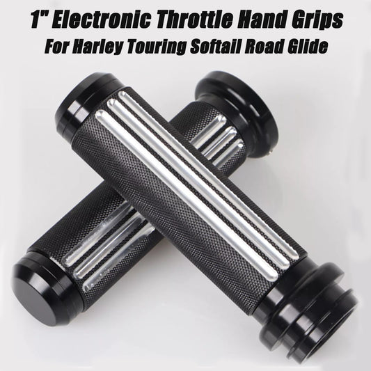 1-inch CNC aluminum electronic handle for Harley-Davidson touring gliders, black - n