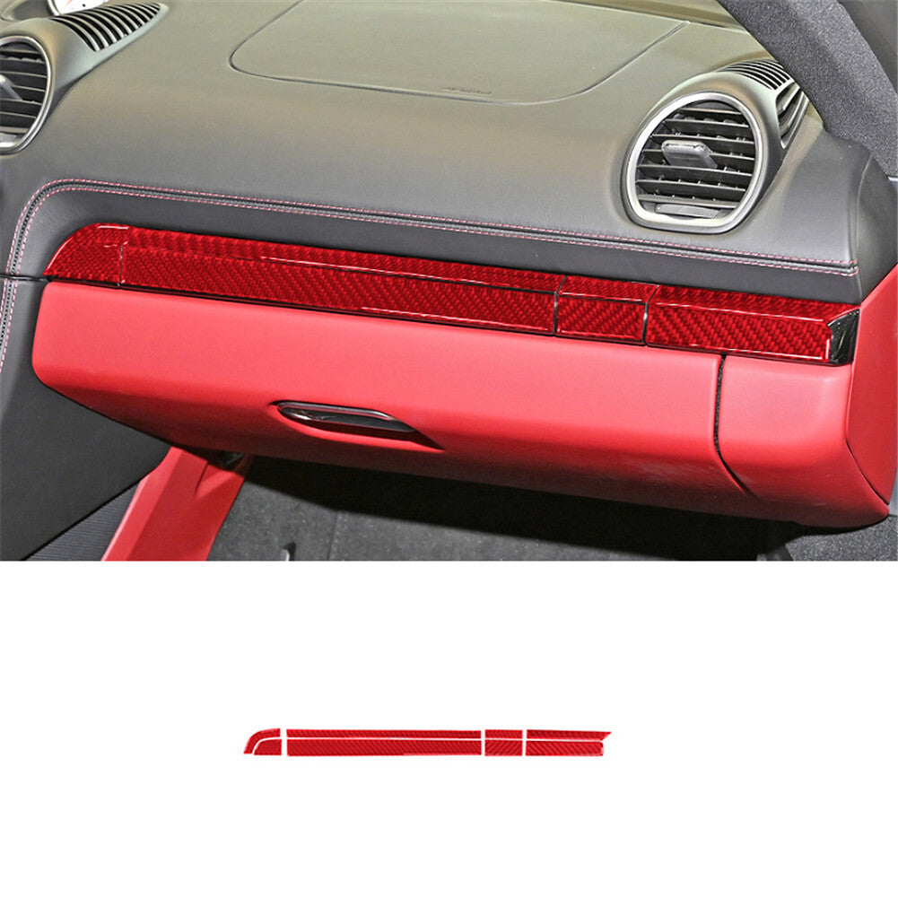 Red Carbon Fiber Below Radio With Heated for Seat & Ashtray Cover for Chrysler 300 v
