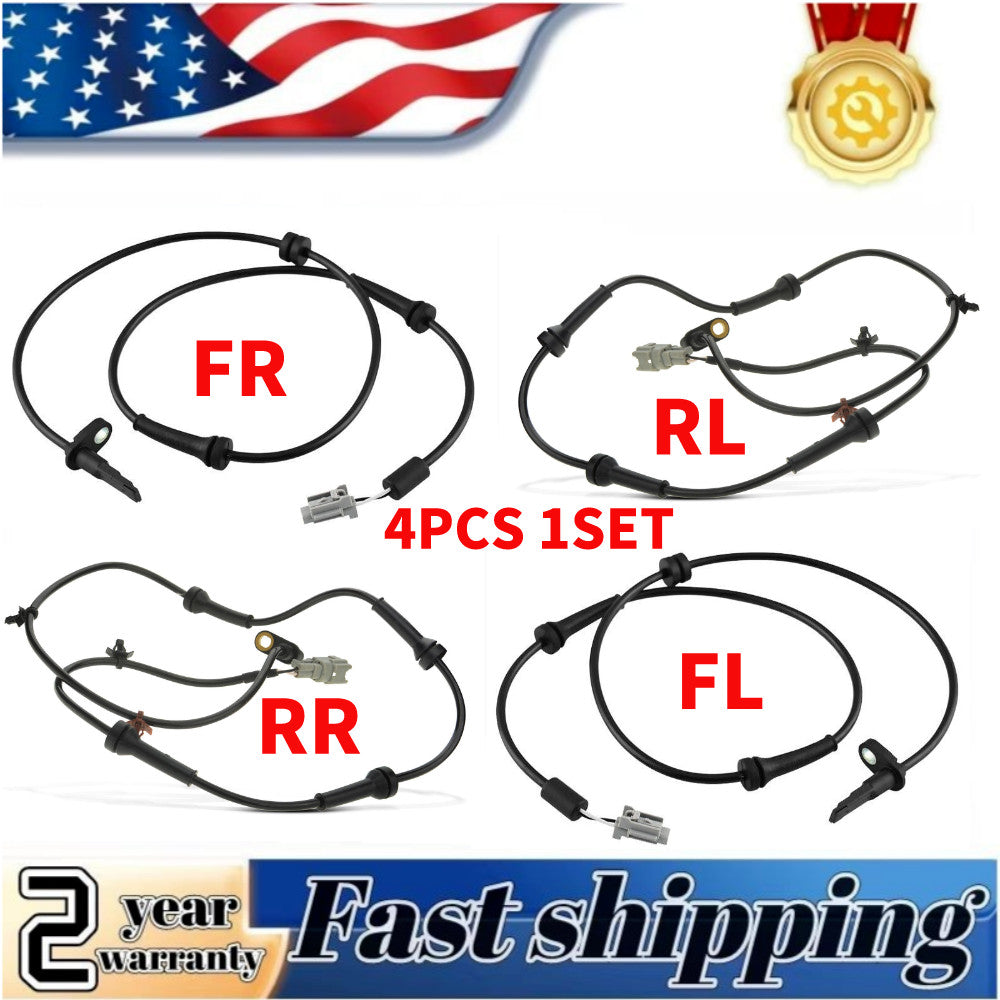 4-piece ABS wheel speed sensor set, front and rear L R, suitable for ROGUE 08-13 and ROGUE SELECT 14-15.