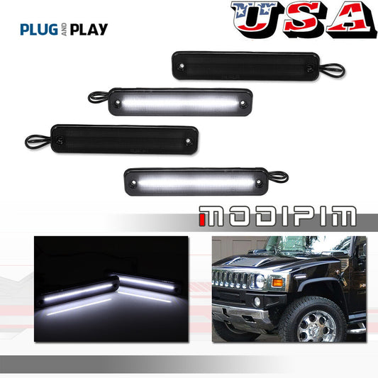 Smoke front white+rear white side mudguard marker lights are suitable for the 2003-2009 for Hummer H2- v