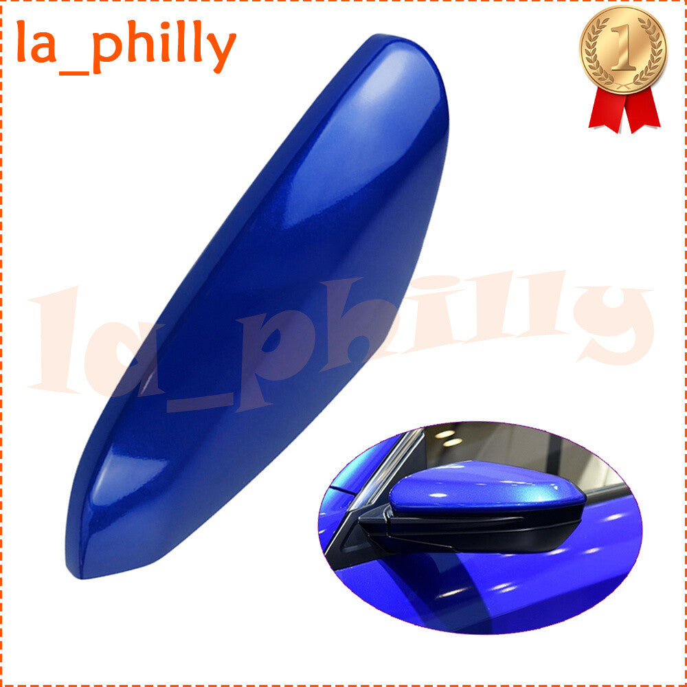 Front Left Side Mirror Cover Trim Cap Plastic Fit for Honda for Civic 2016-2020 Blue
