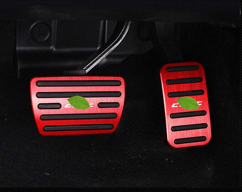 for Honda for Civic 2022-2024 Red Aluminum Brake Pedal Accelerator Pedal Cover Trims